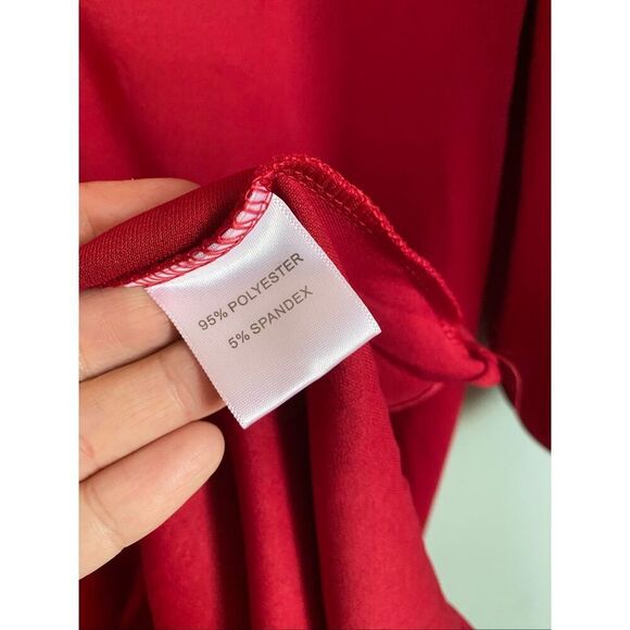 Metamorphosis Girl Red Bodycon Puff Sleeves Fish Tail MIDI Dress 5XL NWOT - Picture 7 of 7